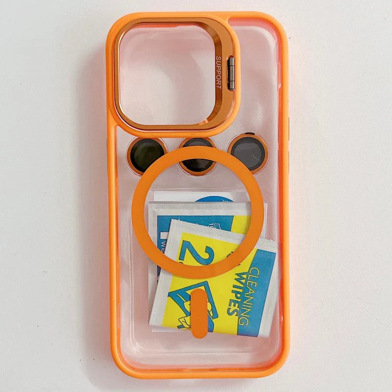 BowLift | Shockproof Magnetic Phone Case with Glass Lens Guard & Stand – 1+1 FREE