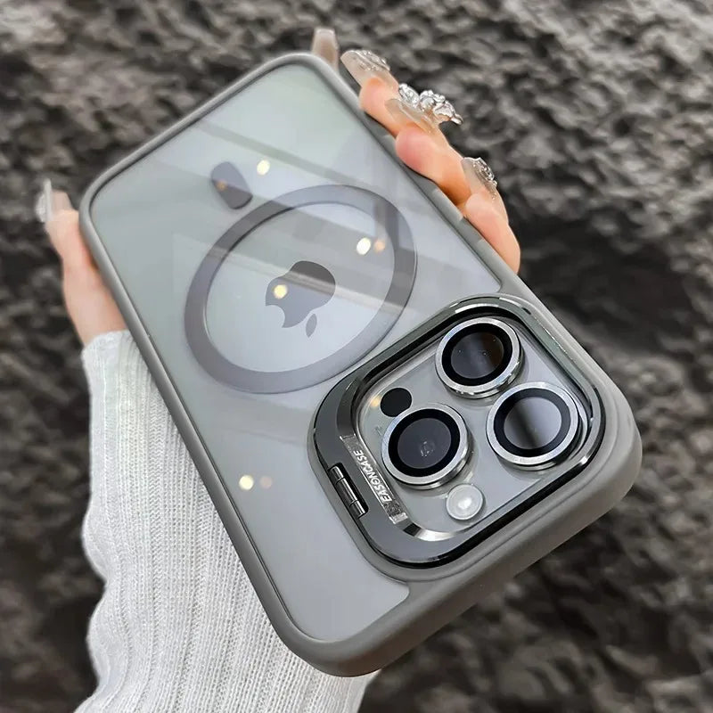 BowLift | Shockproof Magnetic Phone Case with Glass Lens Guard & Stand – 1+1 FREE