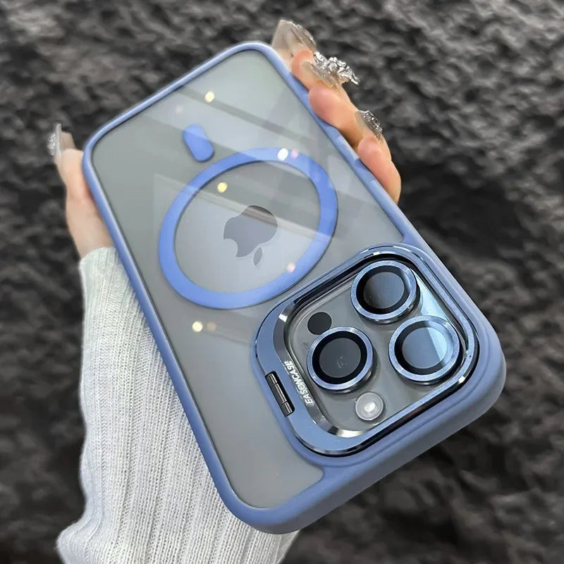 BowLift | Shockproof Magnetic Phone Case with Glass Lens Guard & Stand – 1+1 FREE