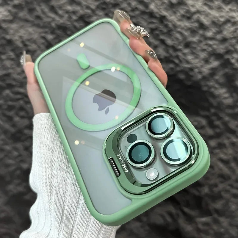 BowLift | Shockproof Magnetic Phone Case with Glass Lens Guard & Stand – 1+1 FREE