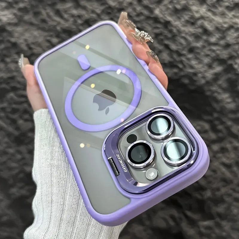 BowLift | Shockproof Magnetic Phone Case with Glass Lens Guard & Stand – 1+1 FREE