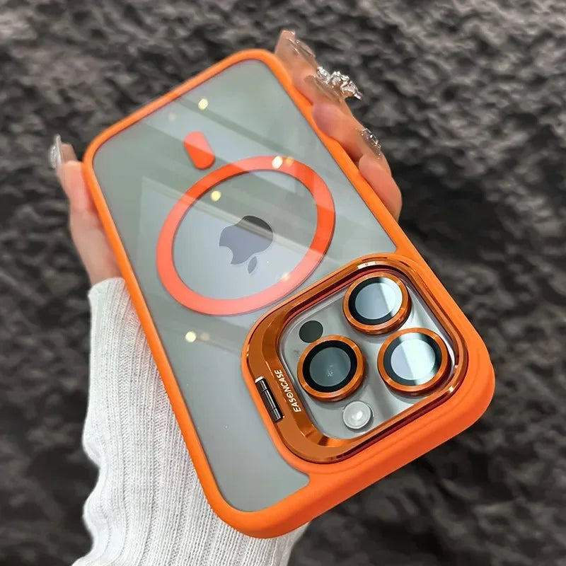 BowLift | Shockproof Magnetic Phone Case with Glass Lens Guard & Stand – 1+1 FREE