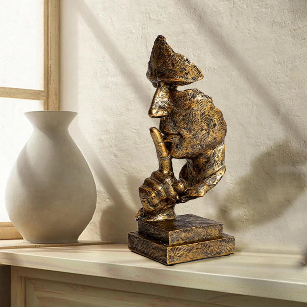 Abstract Thinker Sculpture – Modern Deco Figure made of Resin | Perfect for Living Room & Office | Bowlift