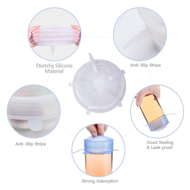 Universal Silicone Stretch Lids 6 Pack | Bowlift
