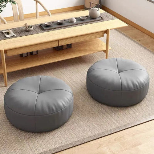 ZenCushion – Round Japanese seat cushions made of nappa leather in Tatami style | Bowlift