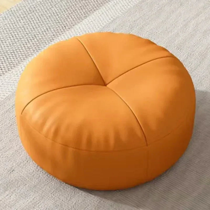 Zen Cushion – Round Japanese Sitting Cushion made of Nappa Leather in Tatami Style | Bowlift