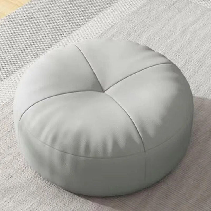 Zen Cushion – Round Japanese Sitting Cushion made of Nappa Leather in Tatami Style | Bowlift