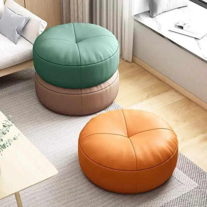 ZenCushion – Round Japanese seat cushions made of nappa leather in Tatami style | Bowlift