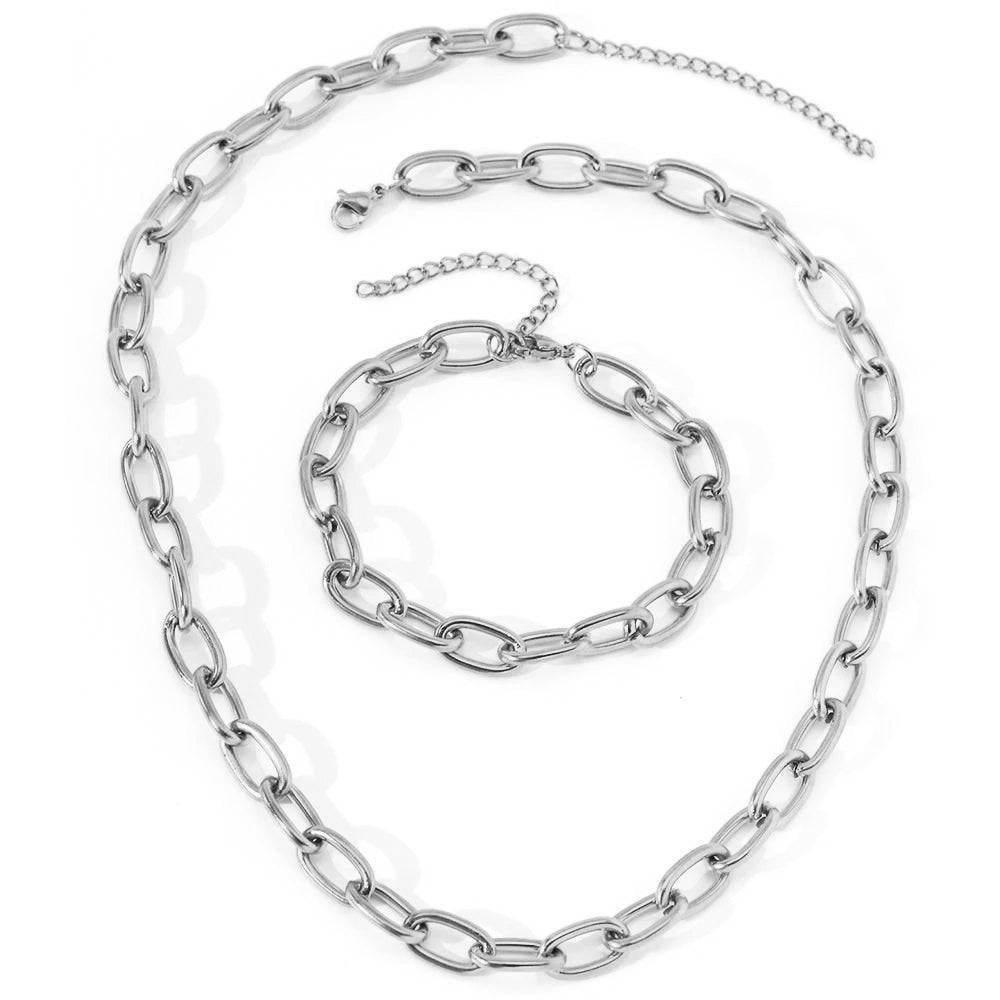 BowLift | Simple Paperclip Necklace & Bracelet Set
