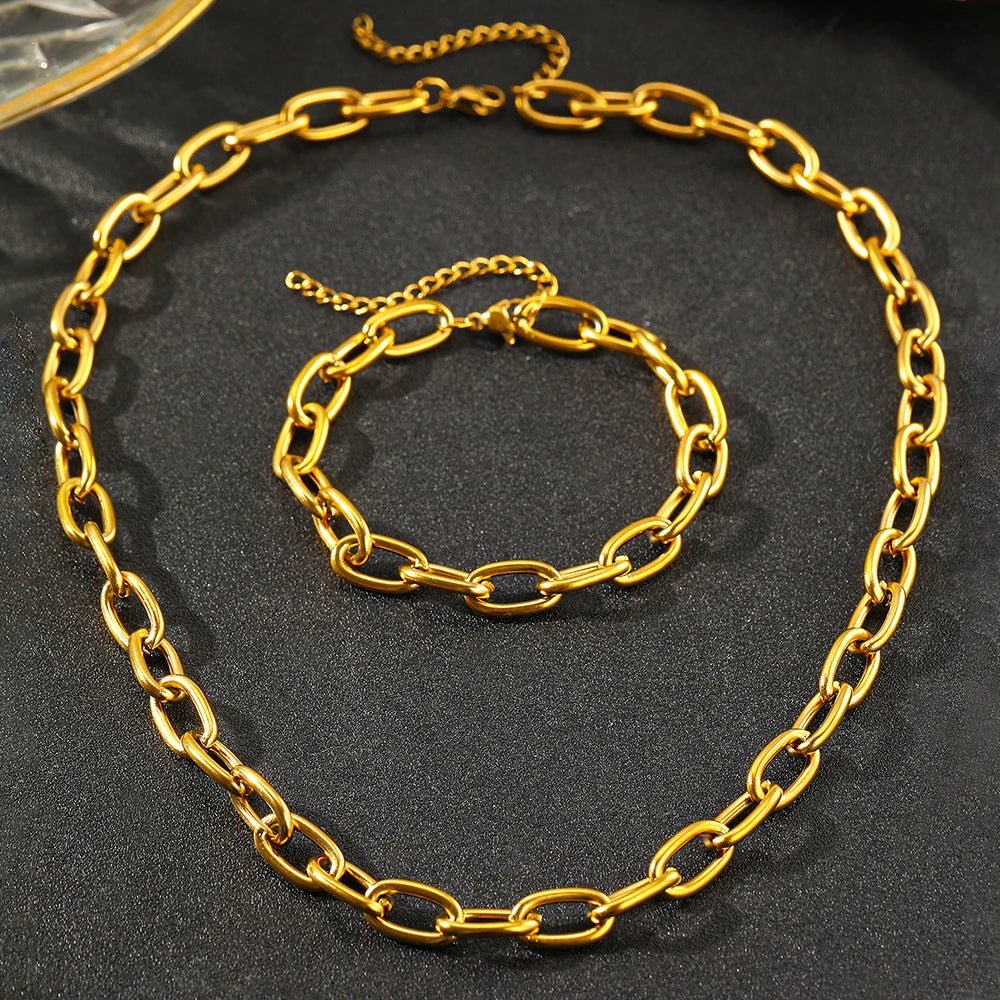 BowLift | Simple Paperclip Necklace & Bracelet Set
