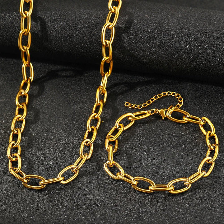 BowLift | Simple Paperclip Necklace & Bracelet Set