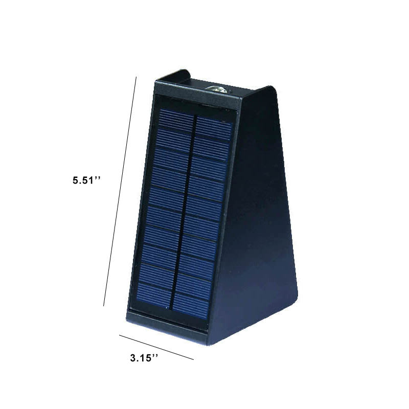 Simple Solar Trapezoid Outdoor Waterproof Up and Down Lights LED Wall Sconce Lamp | Bowlift
