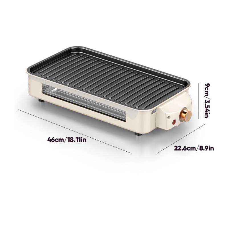 BowLift | Indoor Smokeless Grill, Non-Stick Cooking Removable Plate