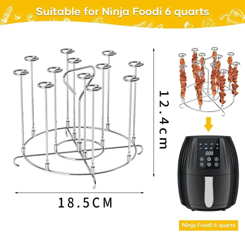 Skewer Stand Air Fryer Accessory Grill Dehydrator Rack BBQ Grill | Bowlift