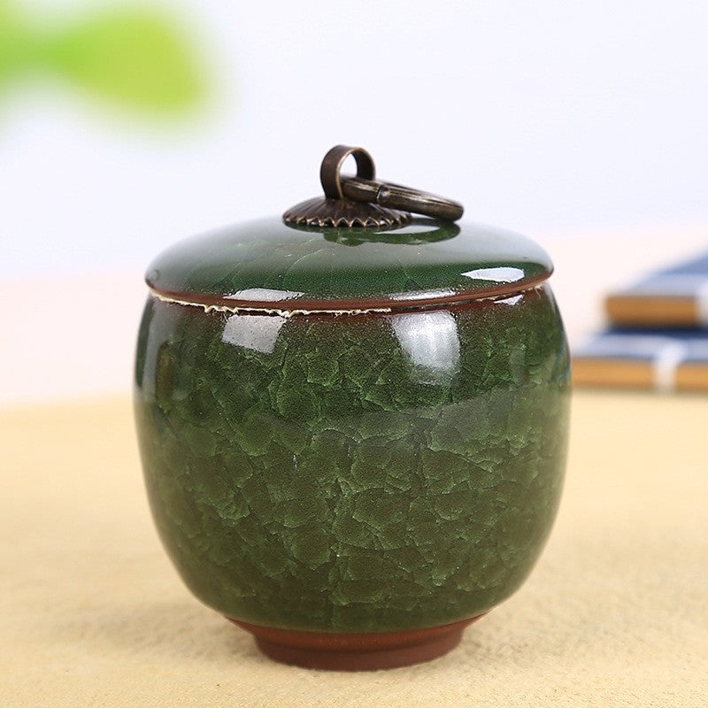 BowLift | Travel Tea Clay Tea Jar with Cracked Sandwich Design