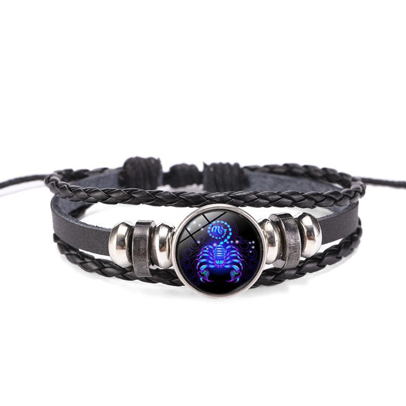 BowLift | Couple Braided Wristband 2Pack | Hot 12 Zodiac Handwoven Simple Fashion Bracelet