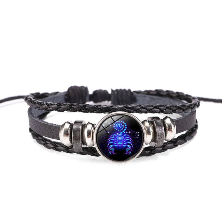 BowLift | Couple Braided Wristband 2Pack | Hot 12 Zodiac Handwoven Simple Fashion Bracelet