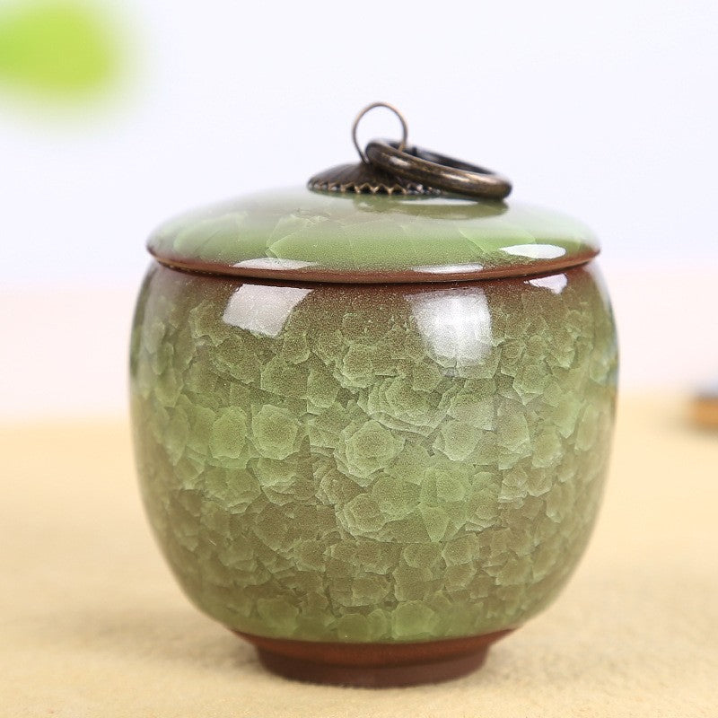 BowLift | Travel Tea Clay Tea Jar with Cracked Sandwich Design