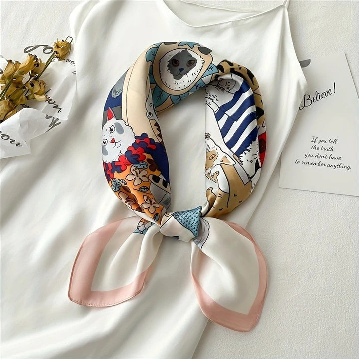 BowLift | Retro Korean Style Faux Silk Scarf