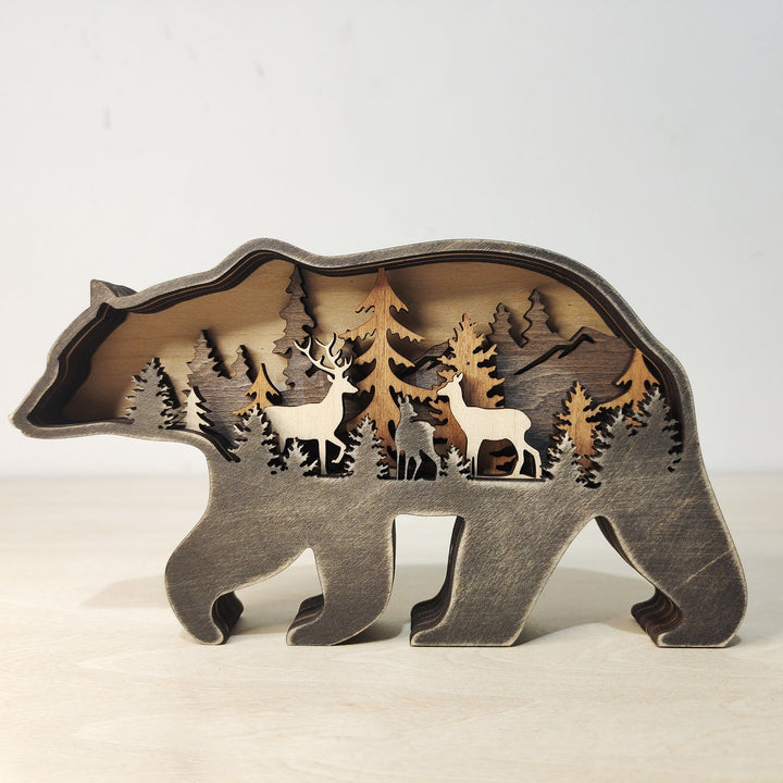 BowLift | Holiday Gift Wooden Animal Carved Lamp Ornament