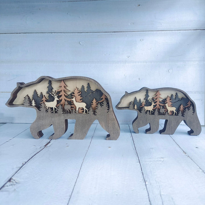 BowLift | Holiday Gift Wooden Animal Carved Lamp Ornament