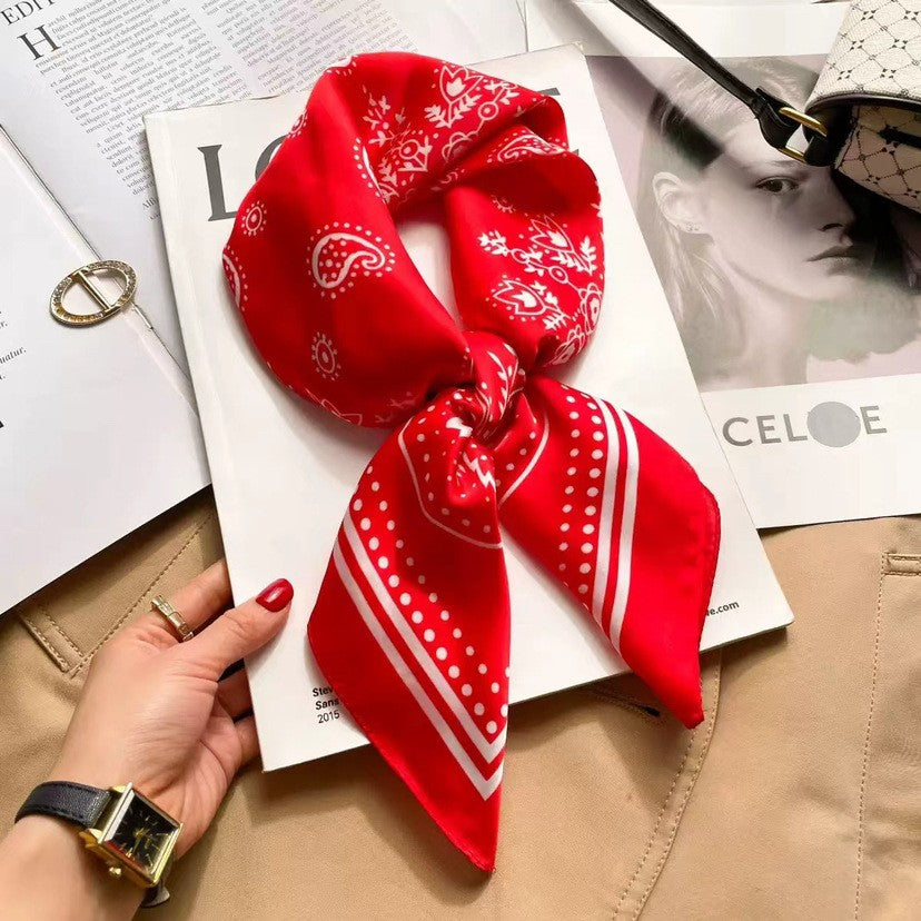 BowLift | Retro Korean Style Faux Silk Scarf