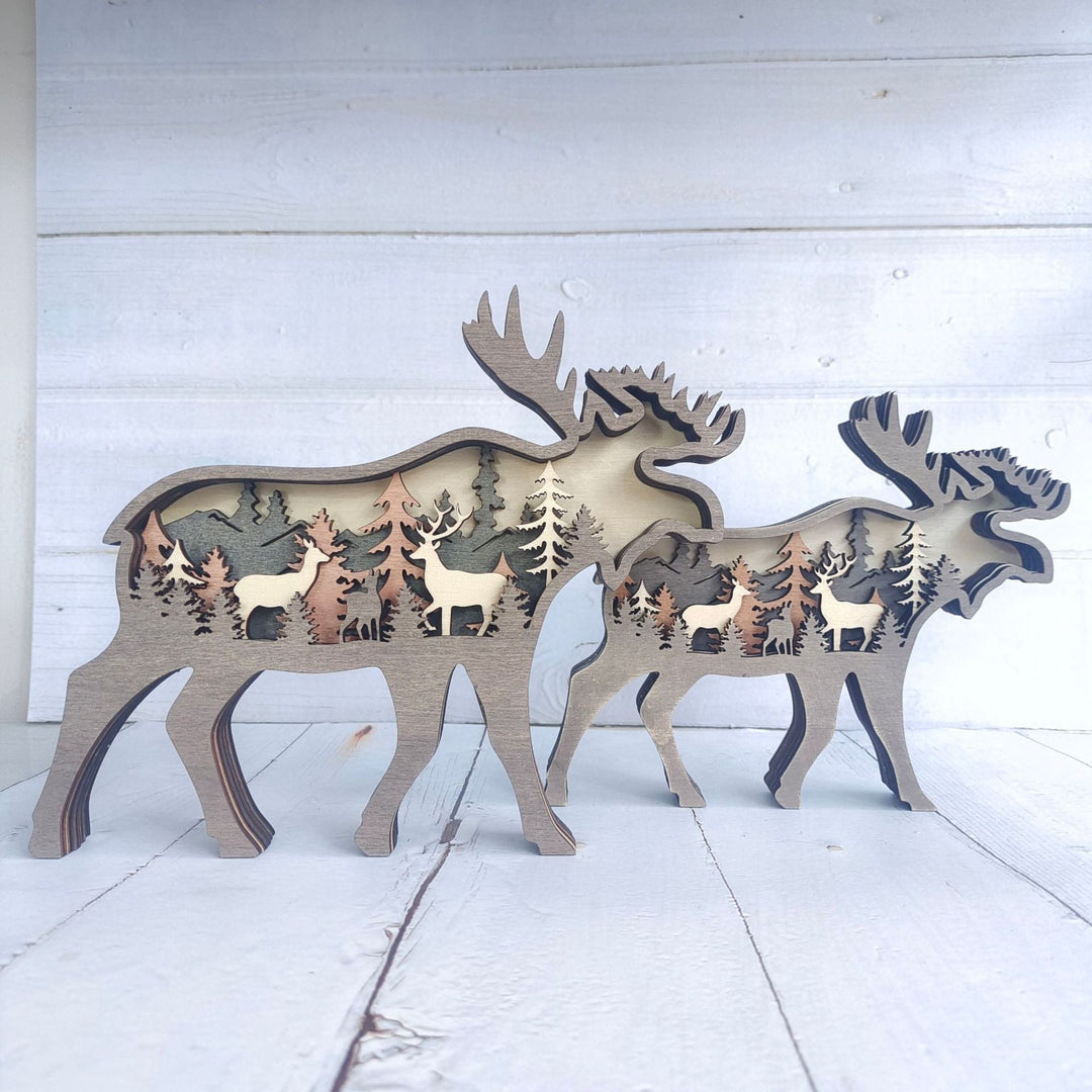 BowLift | Holiday Gift Wooden Animal Carved Lamp Ornament