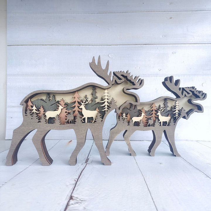 BowLift | Holiday Gift Wooden Animal Carved Lamp Ornament