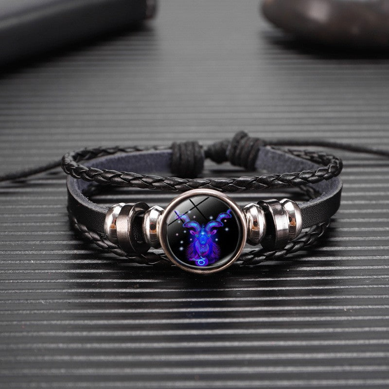 BowLift | Couple Braided Wristband 2Pack | Hot 12 Zodiac Handwoven Simple Fashion Bracelet