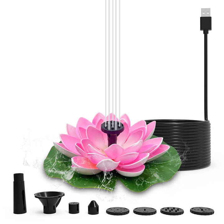 BowLift | Lotus-shaped solar fountain pond decoration
