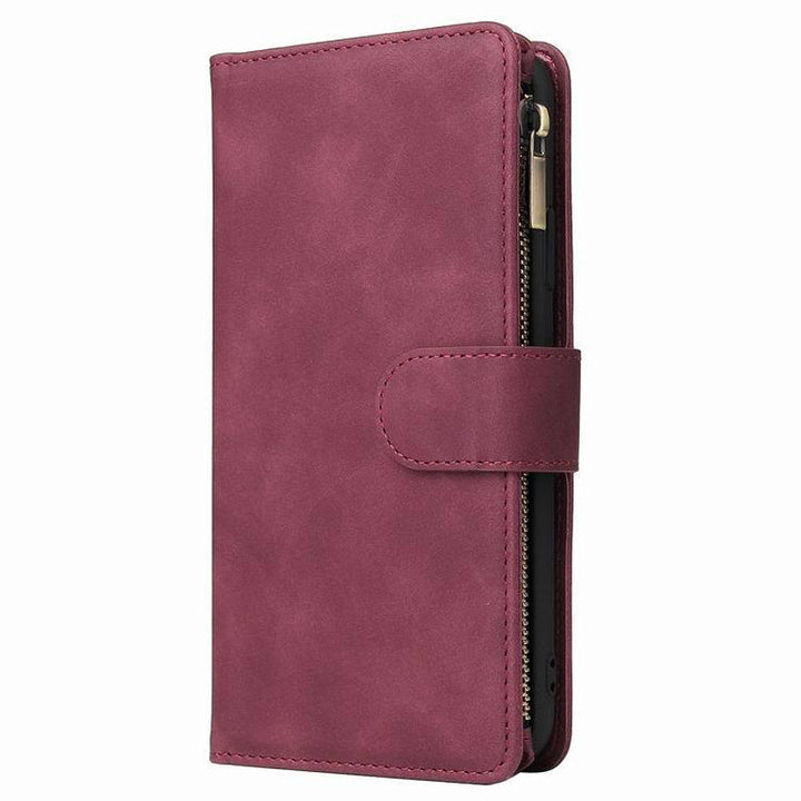 BowLift | Multi-card Zipper Pocket Leather Case for iPhone