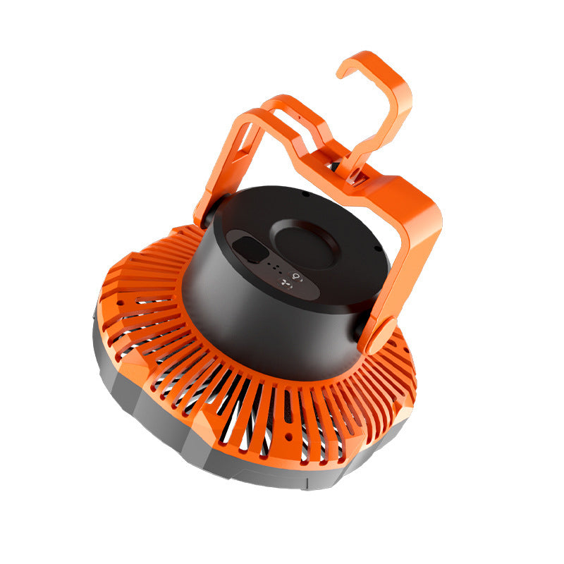 Portable camping fan with LED light | Bowlift