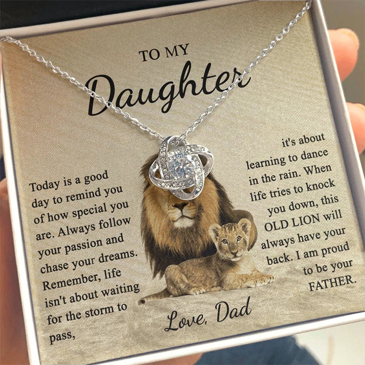 BowLift | To my daughter dear knot necklace