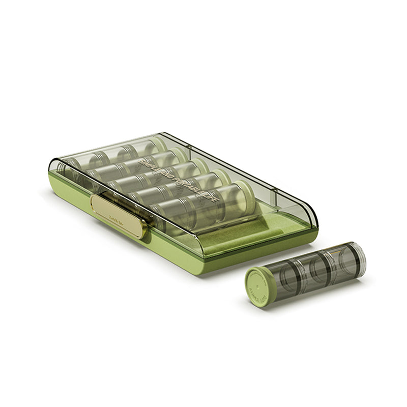 Portable high-capacity weekly pill organizer | Bowlift