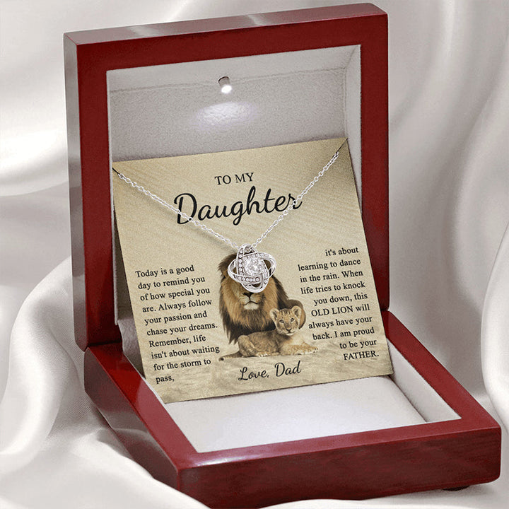 BowLift | To my daughter dear knot necklace