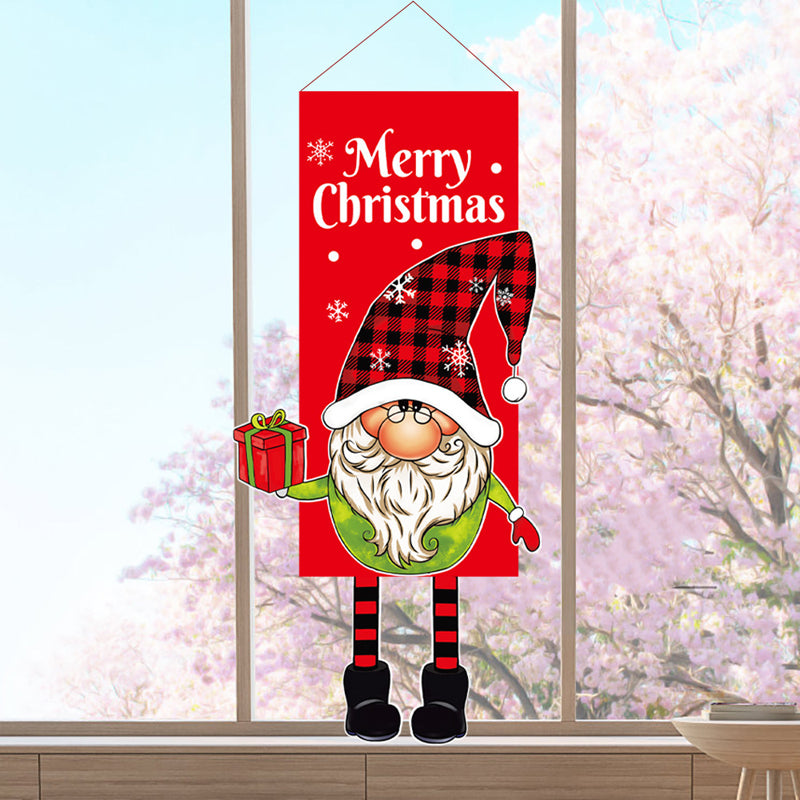 BowLift | Christmas Decoration Hanging Grinch Faceless Doll Door Hanging Flag Garden Flag
