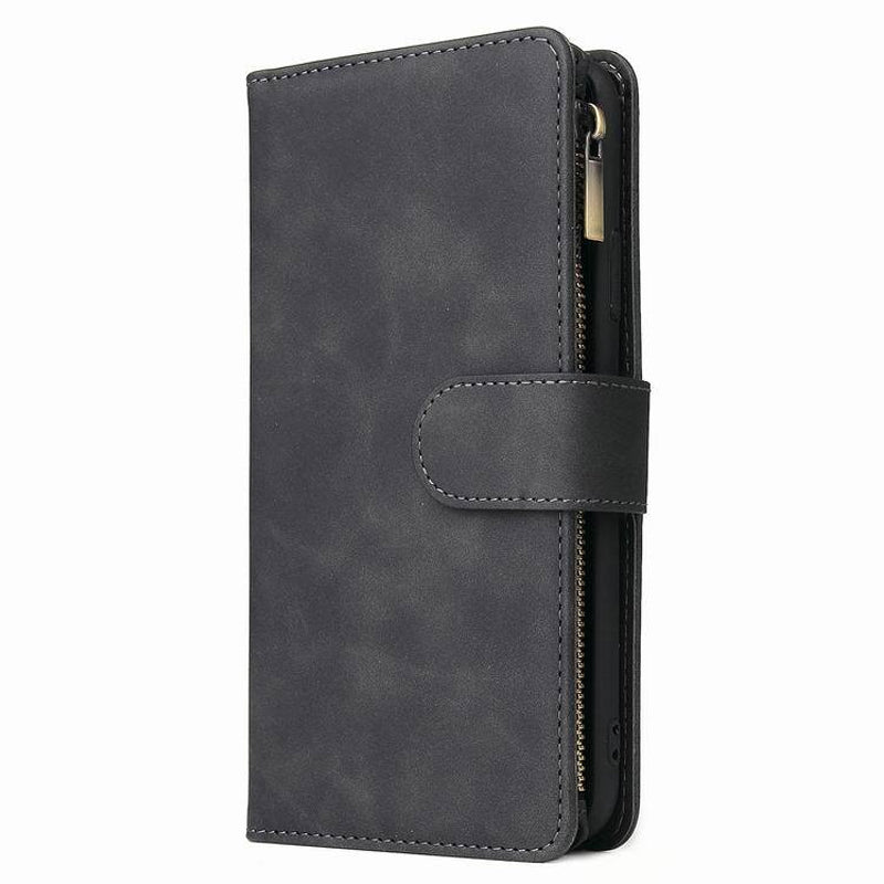 BowLift | Multi-card Zipper Pocket Leather Case for iPhone