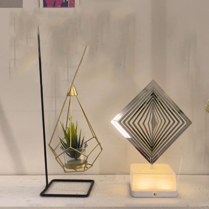 Rotating ambient light made of metal | Bowlift