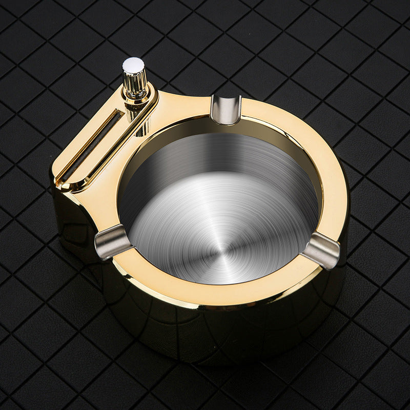 Retro Metal Ashtray, Cigarettes Lighter | Bowlift