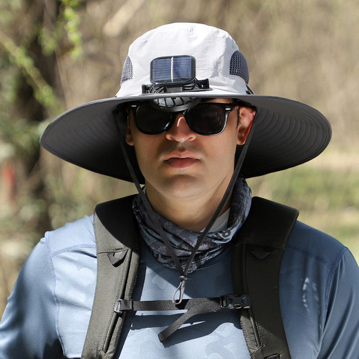 Solar & USB Charging Fan Outdoor Fishing Hat | Bowlift