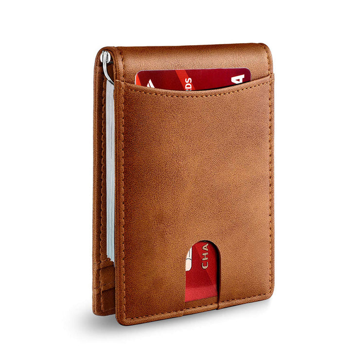 BowLift | Theft-proof magnetic card holder made of genuine leather