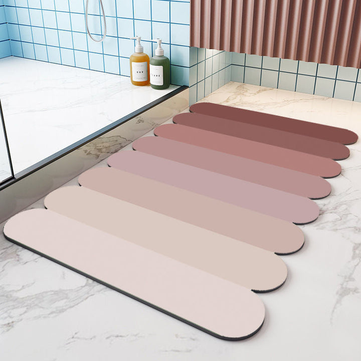 Non Slip Absorbent Stripe Floor Mat, Quick Drying Bathroom Balcony Rug | Bowlift