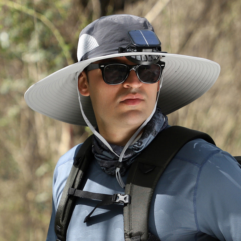 Solar & USB Charging Fan Outdoor Fishing Hat | Bowlift