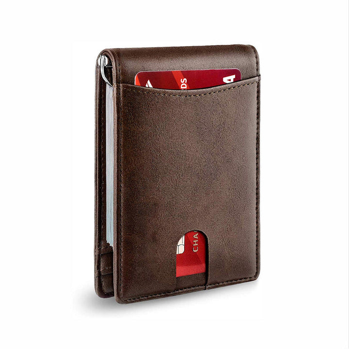 BowLift | Theft-proof magnetic card holder made of genuine leather