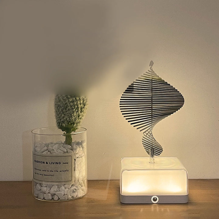 Rotating ambient light made of metal | Bowlift