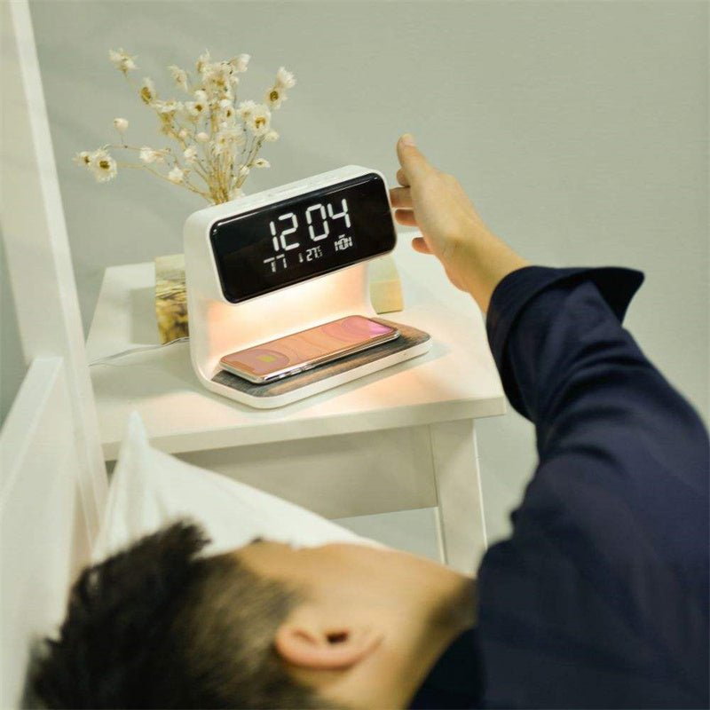 BowLift | SleekStation – Clutter-Free Nightstand Solution with Touch Lamp