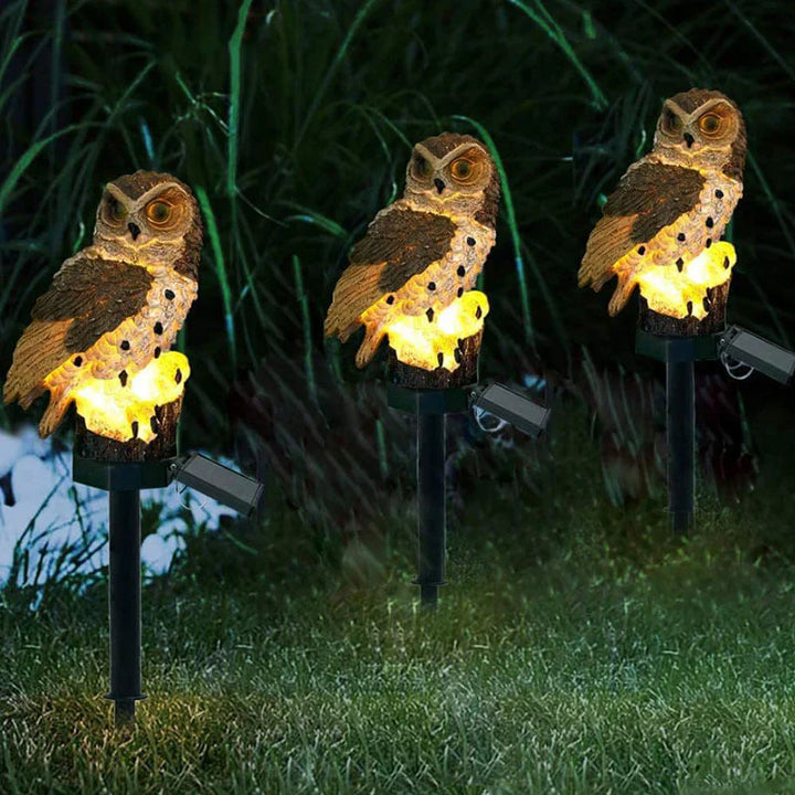 Solar-Powered Owl Garden Lamp - OwlGlow | Bowlift