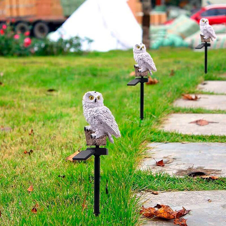 Solar-Powered Owl Garden Lamp - OwlGlow | Bowlift