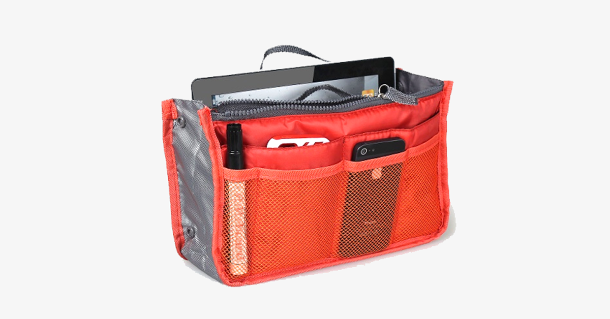 BowLift | Slim Bag-in-Bag - Made of cotton & polyester - Portable & Small size - Multiple zip pockets - Fits in your suitcase - Color variations