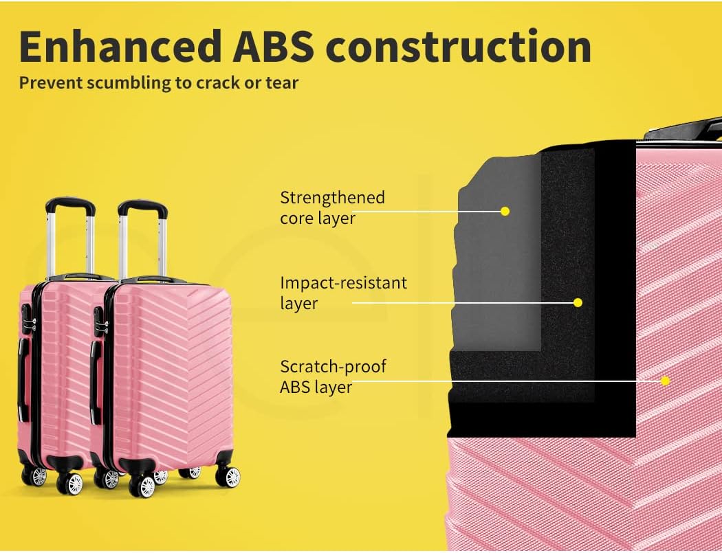 Hard Shell Carry-On Luggage with Lock & Spinner Wheels – Rosemont | Bowlift